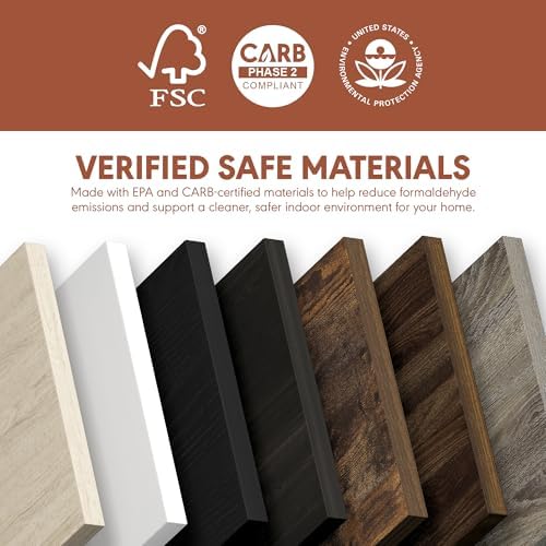 6-Cube Cubicle Bookshelf, Cube Bookcase with Open Back, Reversible Book Shelf, Cube Storage Organizer, 15 x 44 x 30, for Living Room, Home Office, Dark Oak