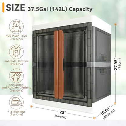 Wardrobe, Closet, Collapsible Storage Cabinet with Large Capacity