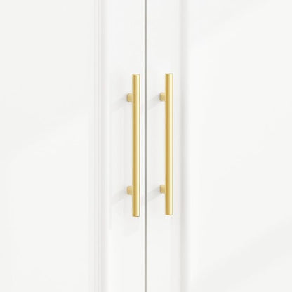 Timechee Almirah for Clothes, 74.8" Tall Bedroom Closet Storage Cabinet with Doors and Shelves, Hanging Rod, White Standing Wardrobe Clothes Closet for Bedroom, Armario Storage Cabinet for Clothes
