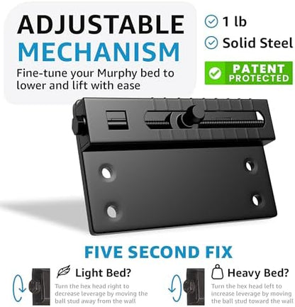 Create-A-Bed Adjustable Twin Size Deluxe Murphy Bed Kit, Horizontal