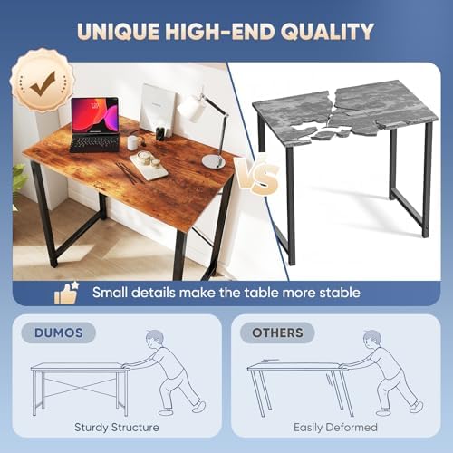 DUMOS 32 Inch Small Computer Desk, Gaming Desks for Home Office Bedroom