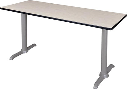Romig Pillar 72" x 24" Training Table- Maple/Grey Base