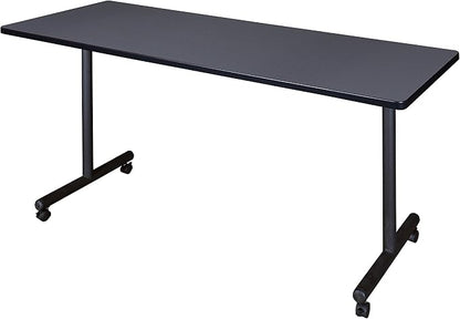 Romig Axis-Pro 66 x 24 in. Mobile T-Base Training Seminar Table- Grey