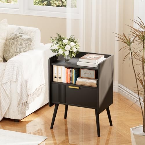 Night Stand Modern End Table with Storage Drawer, Bedside Table for Bedroom