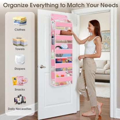 1Pack Over The Door Organizer Large Capacity Hanging Storage Room Organizer
