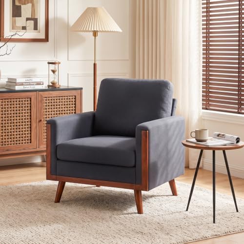 VINGLI 38" Oversized Accent Chair, Mid-Century Modern Armchair, Living Room