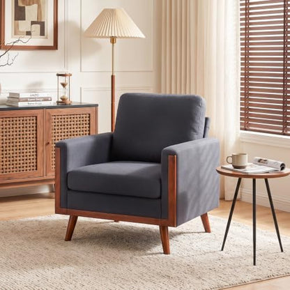 VINGLI 38" Oversized Accent Chair, Mid-Century Modern Armchair, Living Room