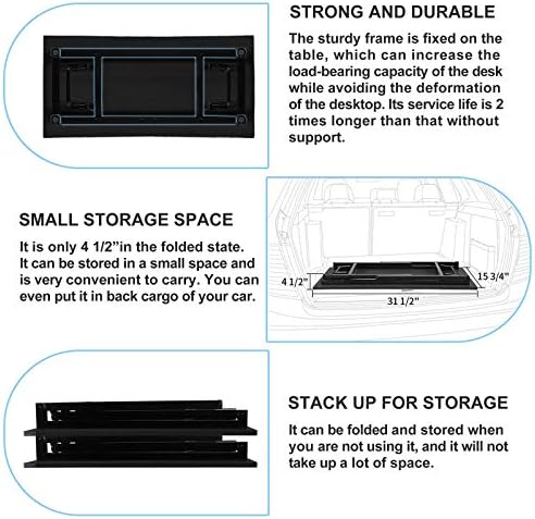 Need Small Computer Desk 31.5 in Folding Home Office Table Black