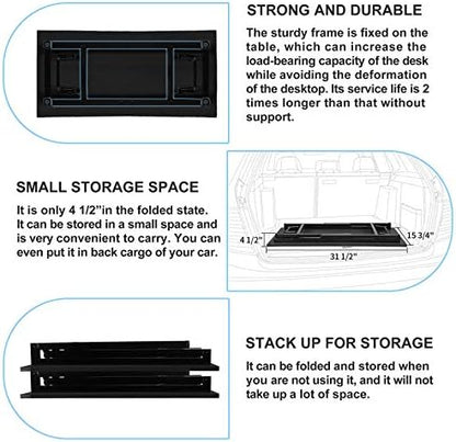 Need Small Computer Desk 31.5 in Folding Home Office Table Black