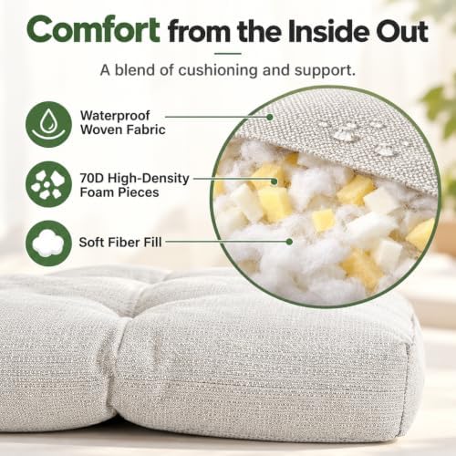 Waterproof Outdoor/Indoor Bench Cushion, 42 x 16 x 4 Inch