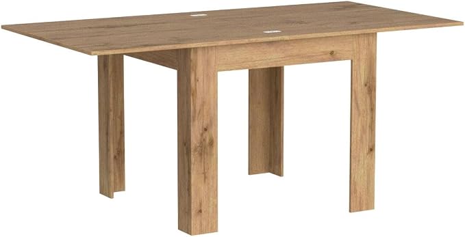 Mobili Fiver, Square extendable Dining Table, Eldorado, 35.4(70.9) x35.4 in, Rustic Oak, for 4-8 People, Expandable Dining Table for Kitchen, Italian Furniture