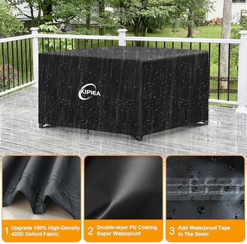 Patio Furniture Covers Waterproof Winter, Heavy-Duty 420D Outdoor Patio Furniture Set Covers, No Tears Anti UV No Fading (49" L x 49" W x 28" H)