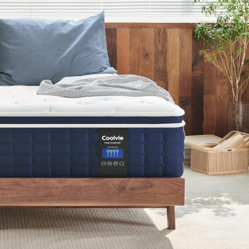 Coolvie 12 Inch King Size Mattress,Hybrid Mattress in a Box