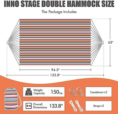 INNO STAGE Double Hammock with Tree Straps, Extra Large 2 Persons Hammock