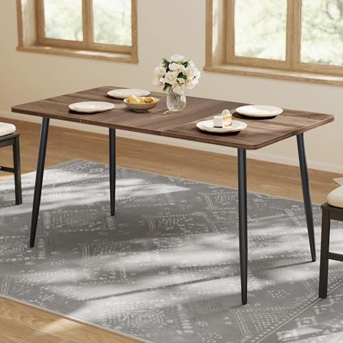 VASAGLE 55.1" Dining Table for 4-6 People, Modern Kitchen Table