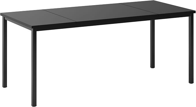 Computer Desk, 71 inches Desk & Workstations for Home Office, Writing Study Corner Desk, Modern Simple Style Laptop Table, Easy to Assemble, Black