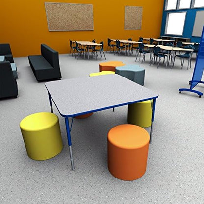 Adjustable Height Classroom Activity Table for Kids & Adults, Square Activity Table for School and Home