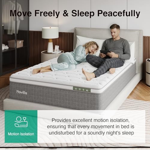 Novilla 14 Inch King Mattress,King Size Gel Memory Foam Hybrid Mattress