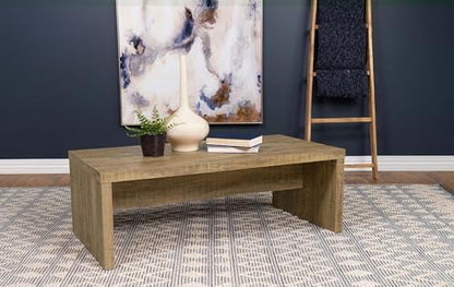 Coaster Lynette Rectangular Rustic Farmhouse Coffee Table Mango 704128