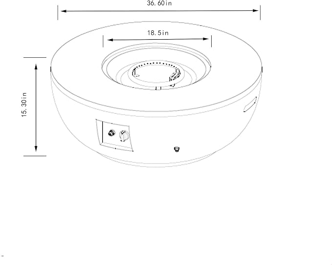 36" Propane Gas Fire Pit Table Set, 50000 BTU Round Steel Outdoor Fire Pit with Tank Holder & Lid, Patio Fire Table for Backyard, Deck, Garden, Grey