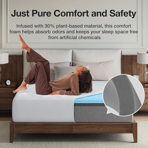 Novilla King Size Mattress in a Box, 14 Inch King Gel Memory Foam Mattress