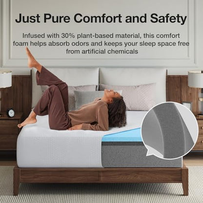 Novilla King Size Mattress in a Box, 14 Inch King Gel Memory Foam Mattress