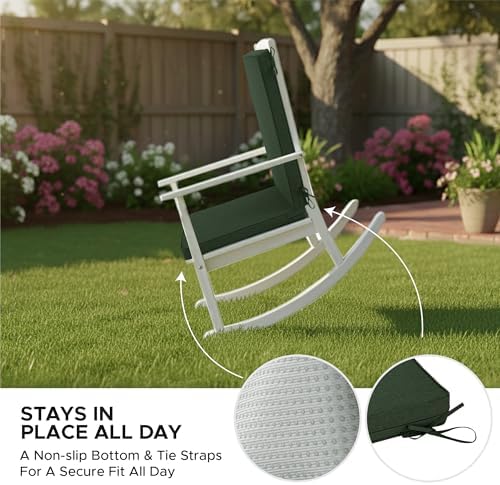 Outdoor Chair Cushions 20x20 Inch, Set of 4, Olive Green