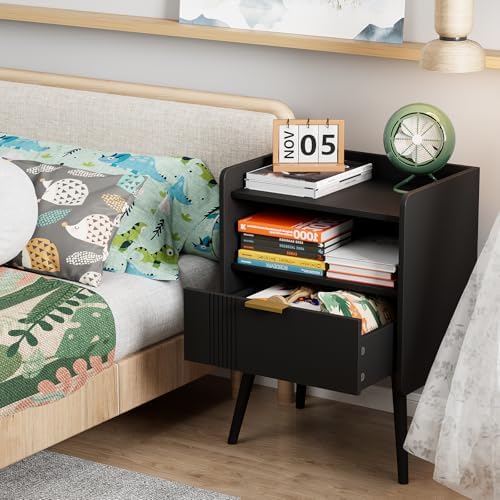 Night Stand Modern End Table with Storage Drawer, Bedside Table for Bedroom