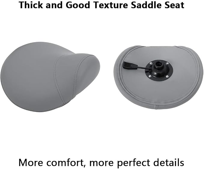 Antlu Saddle Stool Rolling Chair for Office Massage Salon Kitchen Spa Drafting,Adjustable Hydraulic with Wheels (Grey)