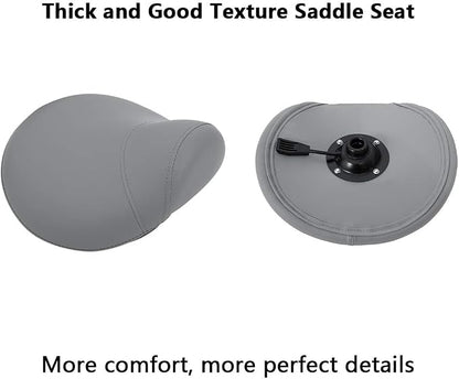 Antlu Saddle Stool Rolling Chair for Office Massage Salon Kitchen Spa Drafting,Adjustable Hydraulic with Wheels (Grey)