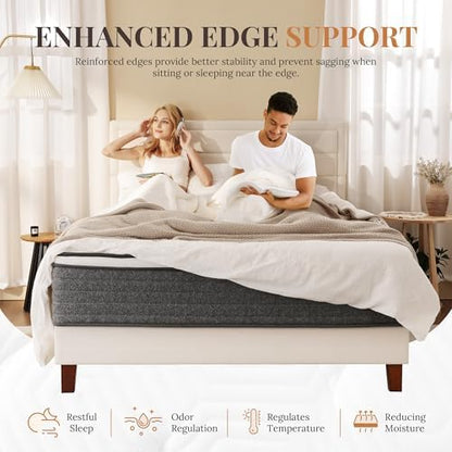 CH CHARME HOUSE King Size Mattress, 10 Inch Hybrid Mattress King Size