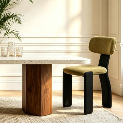 Dining Chairs, Wide Seat with Backrest for Kitchen, Tangerine
