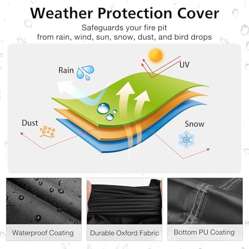 TheElves Fire Pit Cover Rectangle for Oakland Fire Tables, 48x36x22"