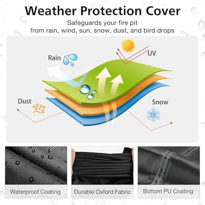 TheElves Fire Pit Cover Rectangle for Oakland Fire Tables, 48x36x22"