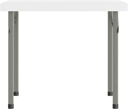 Flash Furniture Paige 24x24 Kids Folding Table with Locking Legs, Commercial Grade Table Recommended for Ages 2-4 in Granite White