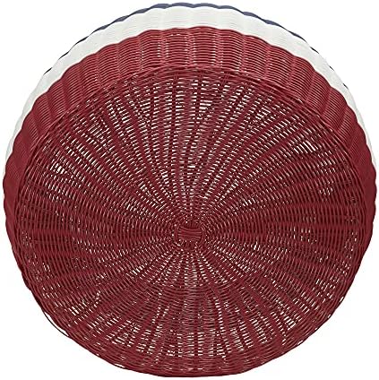 Household Essentials Red, White & Blue Resin and Iron Low Table