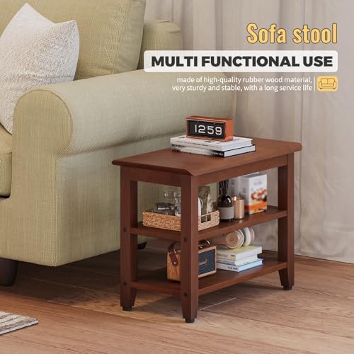 Wood Shoe Bench for Entryway,Bench with Shoe Rack,Storage Shoe Organizer for Hallway,Living Room,Bedroom (Brown, 23.62''W×11.81‘’D×17.71‘’H)