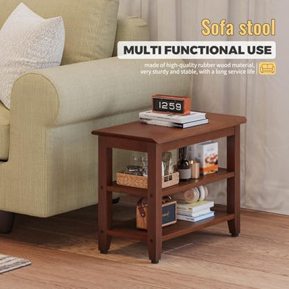 Wood Shoe Bench for Entryway,Bench with Shoe Rack,Storage Shoe Organizer for Hallway,Living Room,Bedroom (Brown, 23.62''W×11.81‘’D×17.71‘’H)
