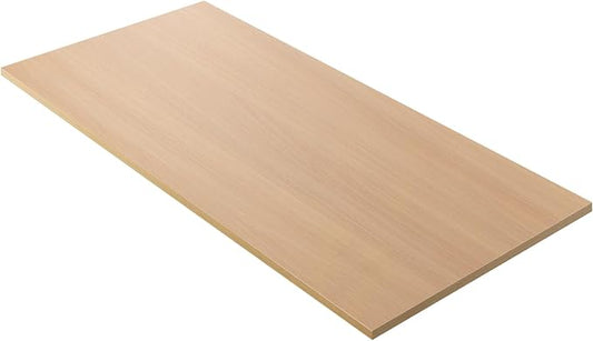 Kaboon Universal Tabletop 45"x20", Solid One-Piece Melamine Table Top, L-Desk Floating Desk DIY, Home and Office, Light Walnut