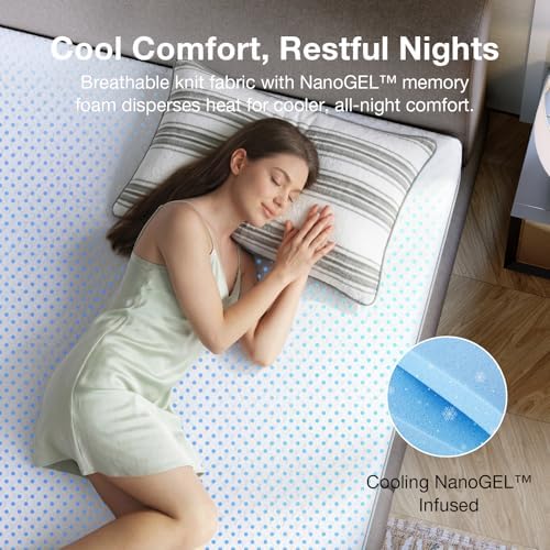 Novilla King Mattress, 10 Inch NanoGEL™ Memory Foam King Mattress Cool Rest