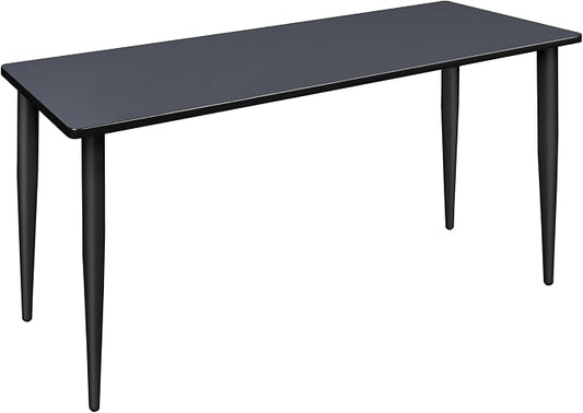 Romig Arco 72 x 24 in. Training Seminar Table- Grey Top, Black Tapered Legs