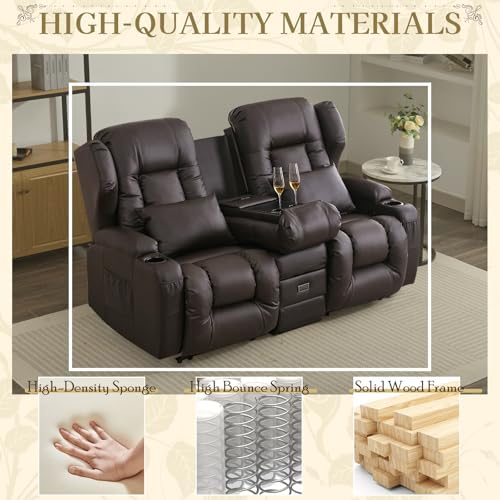 SAMERY 67.6" RV Loveseat Recliner Sofa, Manual Reclining Loveseat