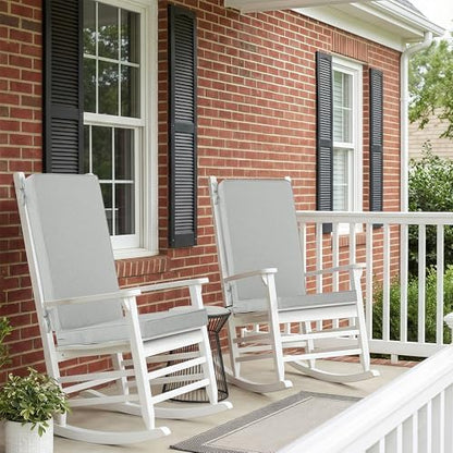 Outdoor Chair Cushions 20x20 Inch, Set of 4, Light Grey