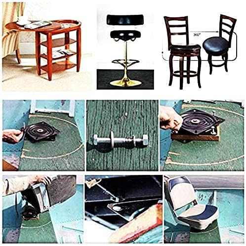 Plutreas Heavy Duty Bar Stool Swivel Replacement for Recliner Chair, Bar Stool Swivel Plate (6 inch)