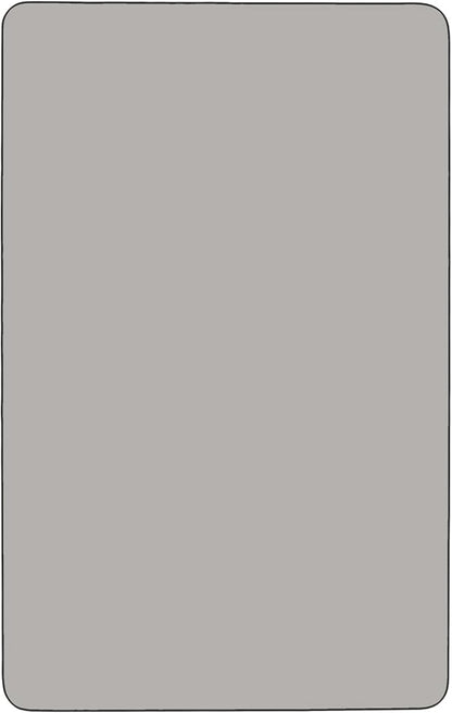 Flash Furniture 30''W x 72''L Rectangular Grey HP Laminate Activity Table - Standard Height Adjustable Legs