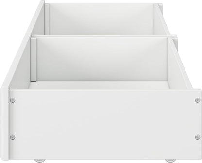 AFI, Mid-Century Modern Under Bed Storage Drawers, Queen/King/Twin XL, White