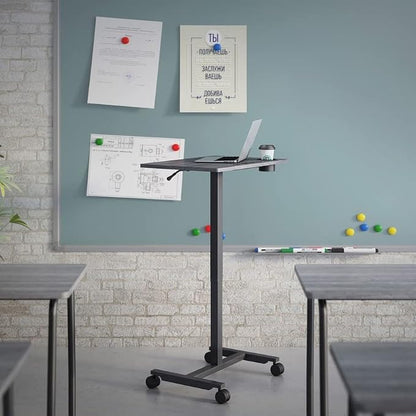 Lorell Height-Adjustable Mobile Desk