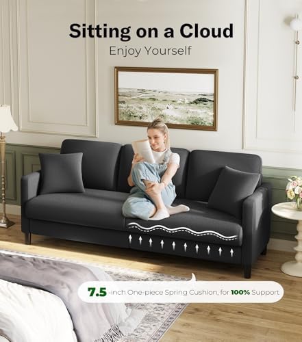 Welzona Loveseat Sofa, Teddy Love seat Couches 83", with 2 Storage Ottomans