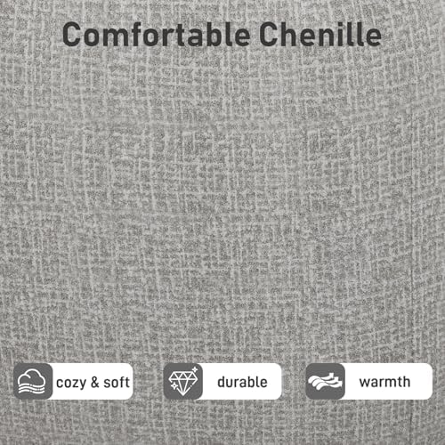 91" Curved Sofa Bed, Chenille Futon Cloud Couch, Deep Seat, Beige