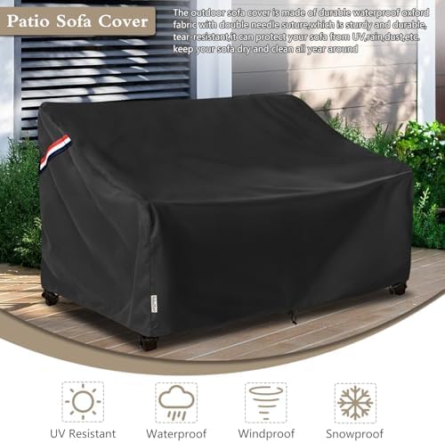 Outdoor Couch Cover Waterproof, 60" W x 35" D x 35" H